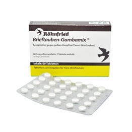 Röhnfried Gambamix - 10 mg Carnidazol - 60 Tabletten - gegen Trichomonanden - Parasiten-Medikament - 1